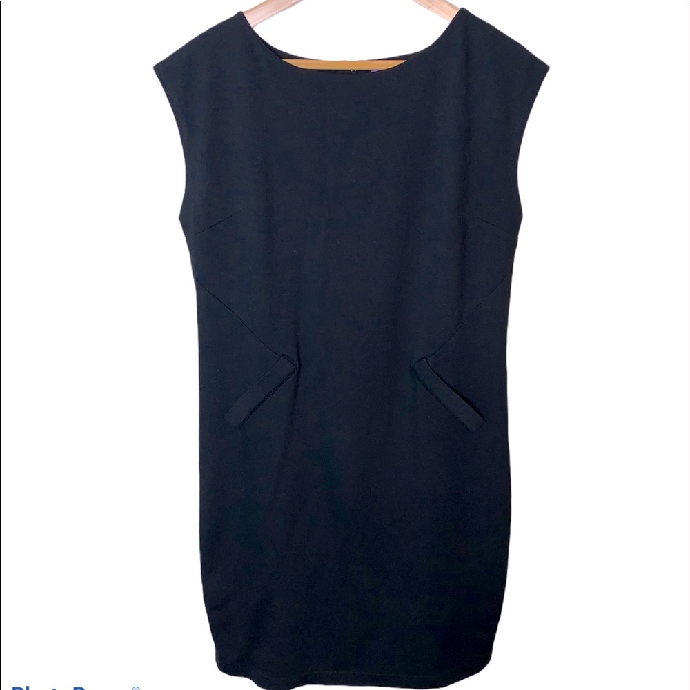 Curations Sz M Shift Blk Faux Pocket